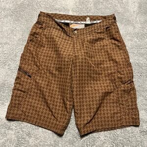 FOX Racing Shorts Mens 34 Paded Lined Brown Pattered **